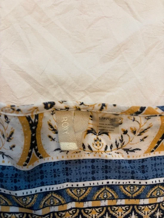 Roxy Blue and Mustard Patterned dress - Picture 2 of 2